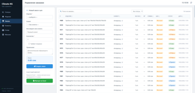 CRM metalwork — production analytics